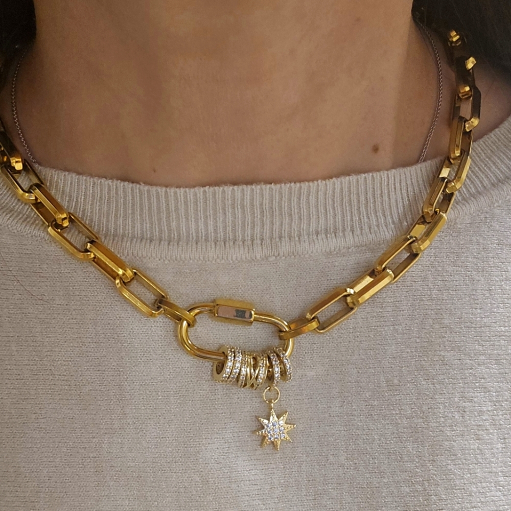 KC Chic Gold Stainless Necklace with Star Pendant